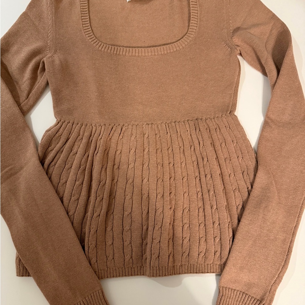 NWT Hollister Women's Brown Sweat Top - Picture 2 of 4